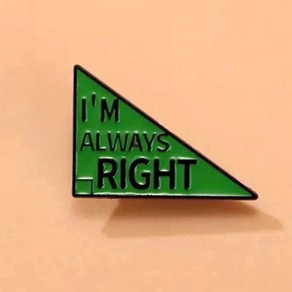 3/$25 Right Angle Triangle “I’m Always Right” Funny Geometric Shape Unisex